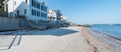 private beach from patio