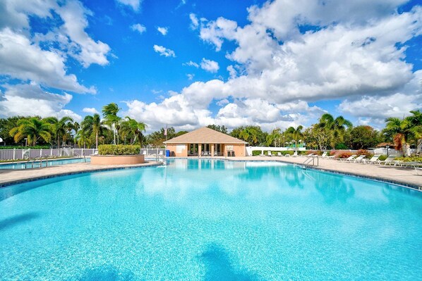 Guests of Sabal Key Townhome have full access to community amenities like this resort style pool