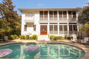 Pool towards the House