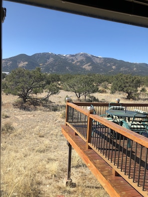 View of the Collegiate Peaks from the front deck.