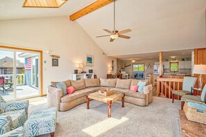 Top-Level Living Room with Deck Access