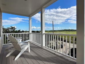 Front porch overlooking marsh