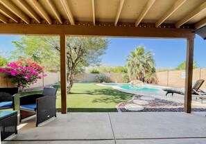 Shaded patio