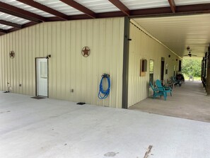 now you can walk all around the outside of the house with out getting rained on.