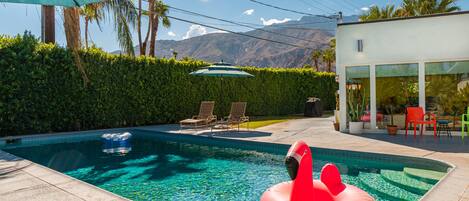 Pool with mountain views