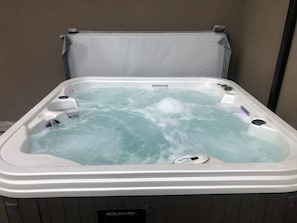 Hot tub is available year-round