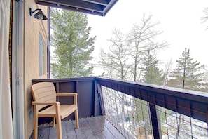 Relax and enjoy beautiful views of the slopes on your private balcony.