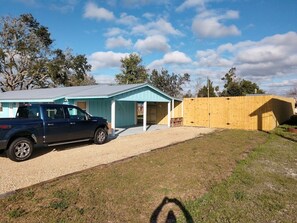 Fenced yard 

