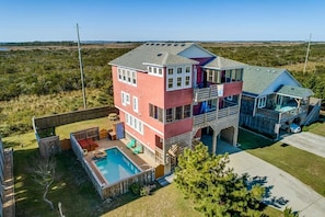 Front Aerial View of Sunset Hideaway