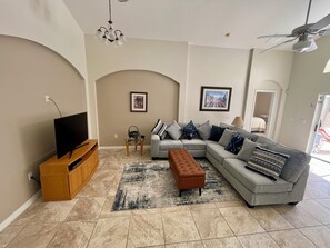 New corner sofa and foot stool