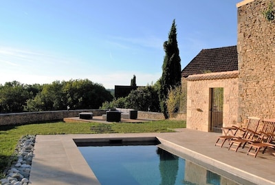 Authentic French holiday home with stunning views and private swimming pool