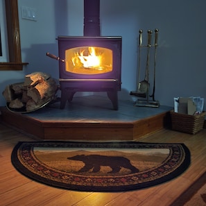 Enjoy cold winter days next to the wood stove reading