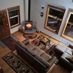 Enjoy long winter nights by the wood stove relaxing.