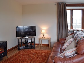 Living room with TV | Trefechan, Pumpsaint