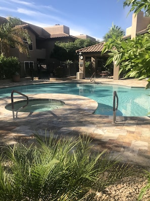 2 pools, spa on property