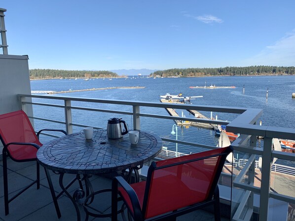 Enjoy your morning coffee from the main floor balcony.