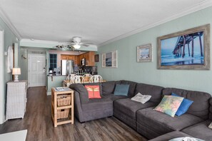 An open space is also a cozy space for spending time with family.
