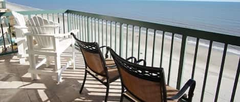 Enjoy stunning views from your large, private, oceanfront balcony.