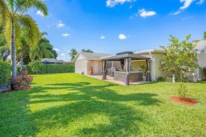 Large fenced-in private backyard to enjoy
