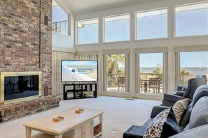 Living room with ocean views
