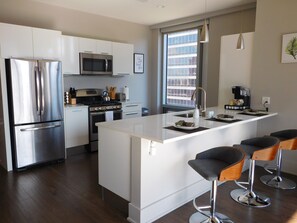 Fully stocked kitchen