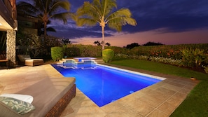 Enjoy beautiful sunsets while lounging by the pool