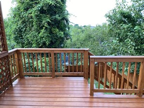 Newly constructed and newly stained deck