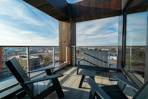 The views speak for themselves on this beautiful balcony.