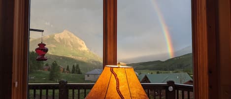 Triple rainbow w/ Mount CB from Living room.  