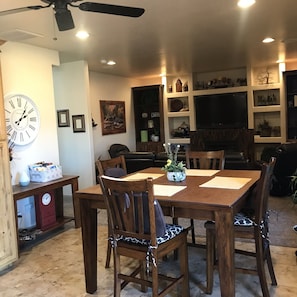 Dining area looking into living area 