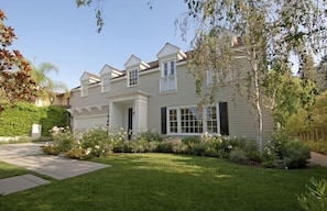 Gated front entrance to the home