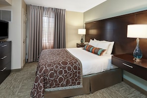 Drift to sleep in a comfortable King bed after a wonderful day outside.