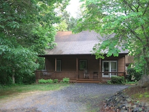 front of cabin
