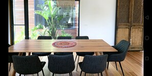 Dining looking onto fernery