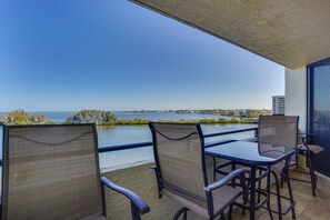 Furnished Balcony | Outdoor Dining | Water Views