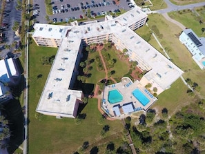 Drone views of pool