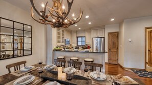 Dining table to Kitchen view