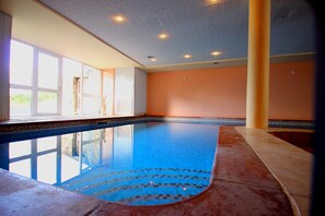 The indoor heated swimming pool