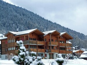 Sky, Cloud, Snow, Building, Mountain, Plant, Tree, House, Slope, Biome