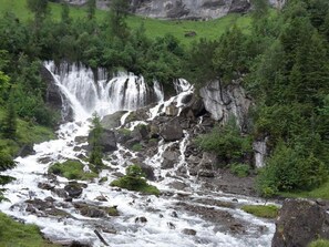 Wasser, Pflanze, Berg, Natürliche Landschaft, Wasserfall, Hochland, Baum, Vegetation, Rutsche