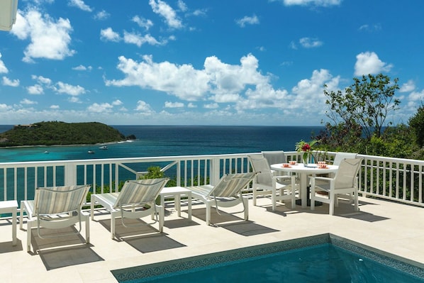 Orchid Villa has a picturesque view overlooking Klein Bay