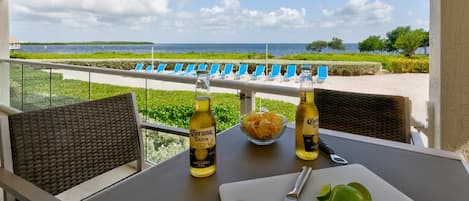 Patio with ocean view