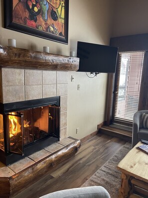 Gas fireplace in the main room!