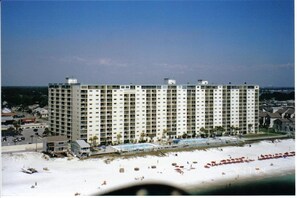 View of Regency Towers while parasailing