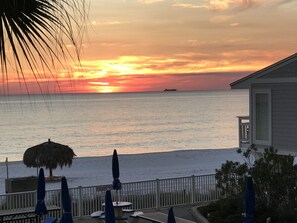 Sunset view of the beach
