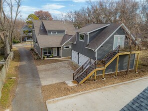 Stairs lead to apartment. Rent the 4BR, 3BA main house for additional space. 