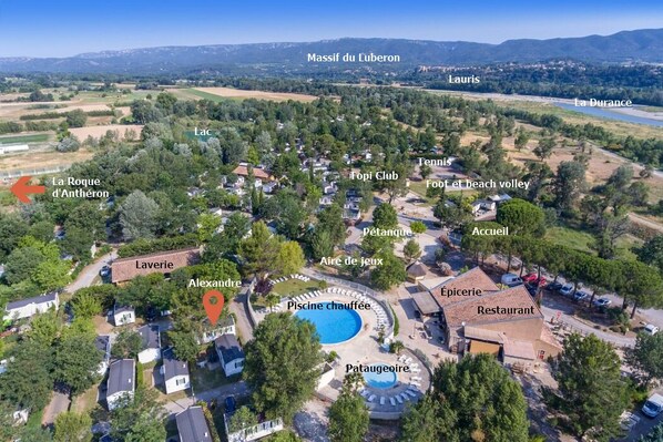 Aerial view of the camping

