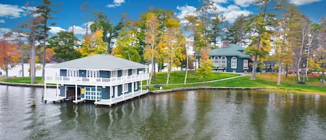 The historic Indian Point Manor from Catfish Lake