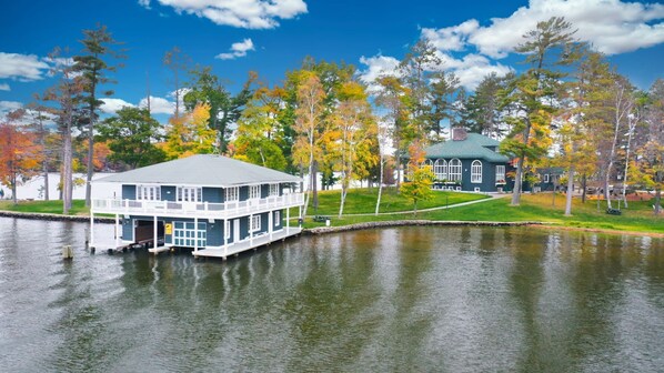 The historic Indian Point Manor from Catfish Lake