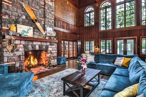 Cozy Up next to the fire and enjoying the crackling of the fire